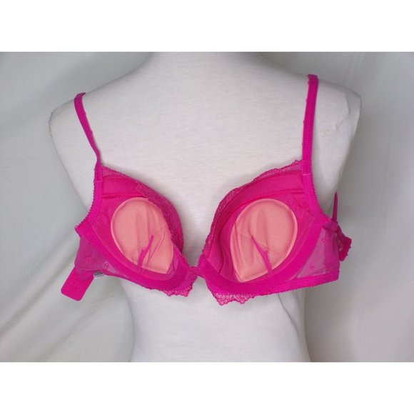 WACOAL Enchanting Lace Push-Up Underwire Bra #114003 Hot Pink 36B NEW - Picture 9 of 9